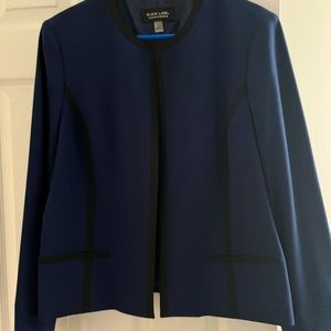 Black Label Evan Picone Blue Womens Blazer